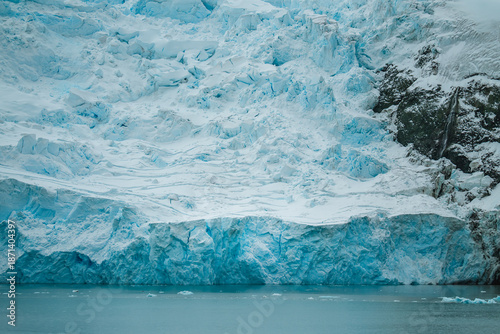 фотографія Antarctica Admiralty Bay Massive Glacier Wall of Snow and Ice