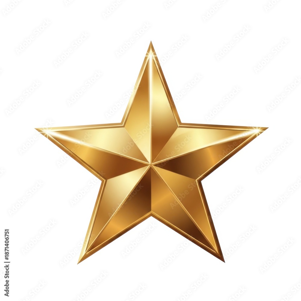 Obraz premium Elegant golden star symbolizing excellence