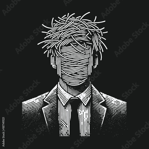 The Spaghetti Man: A Visual Metaphor for Overwhelmed Minds.