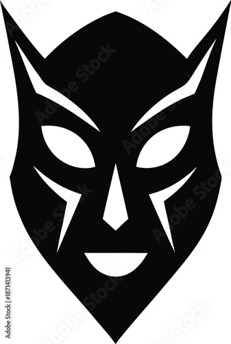 Mask of Illusion silhouette vector art Illustration