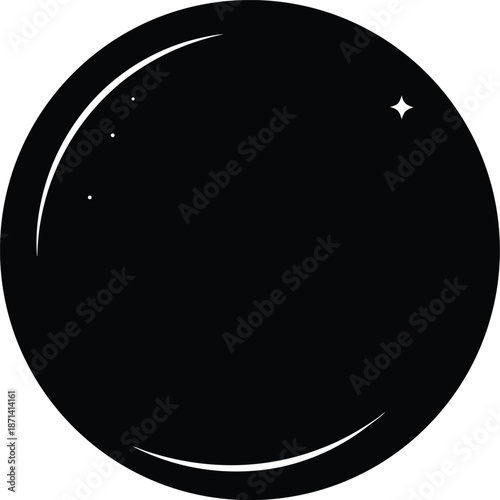 Oracle Sphere Glowing Orb silhouette vector art Illustration