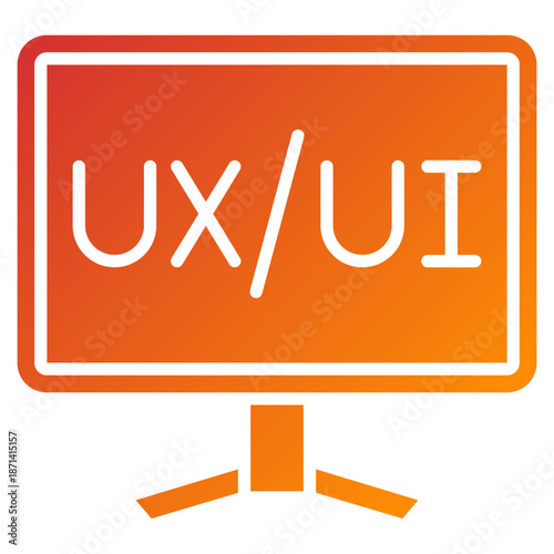 Digital Display with UX/UI Icon Illustrating User Experience and Interface Design Concept