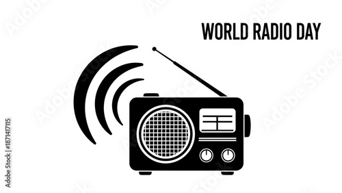 Retro radio vector illustration of a vintage stereo audio equipment object with a portable speaker and tuner buttons isolated on a white background