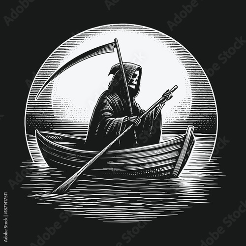Grim Reapers Journey: A Dark Voyage on the River Styx.