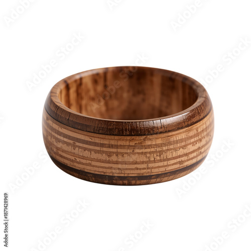 Wood Bowl Crafted From Layered Materials Shows Unique Patterns and Shapes in ...