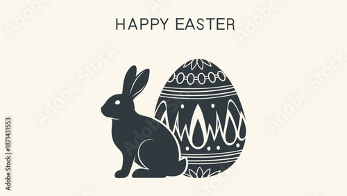 Happy easter illustration