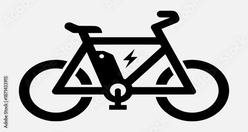Electric Bicycle Illustration Featuring Modern Design Elements