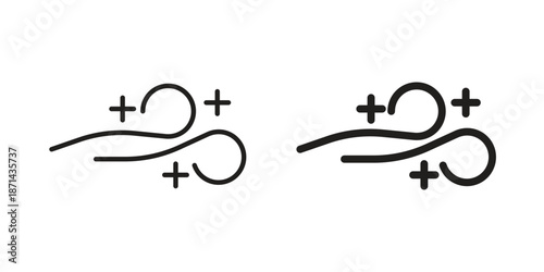 Snow blowing icons logo design, Pictogram Icons