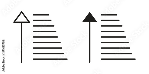 Sort amount up icons logo design, Pictogram Icons