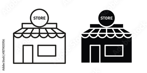 Store icons logo design, Pictogram Icons