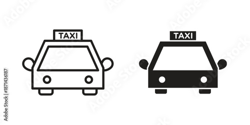 Taxi icons logo design, Pictogram Icons