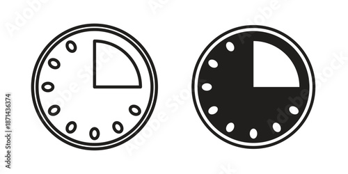 Time quarter past icons logo design, Pictogram Icons