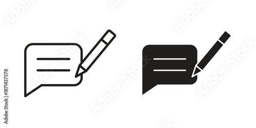 Write comment icons logo design, Pictogram Icons