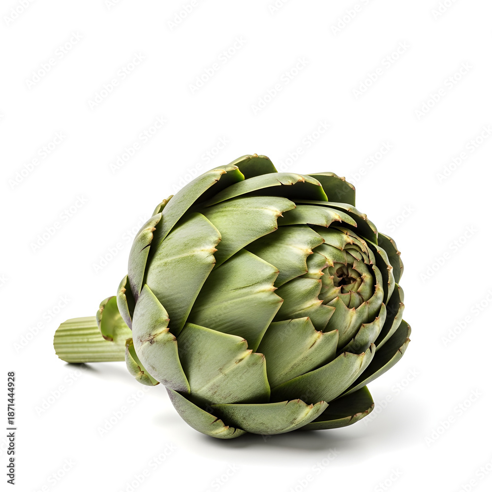 Fototapeta premium Fresh artichoke on white background