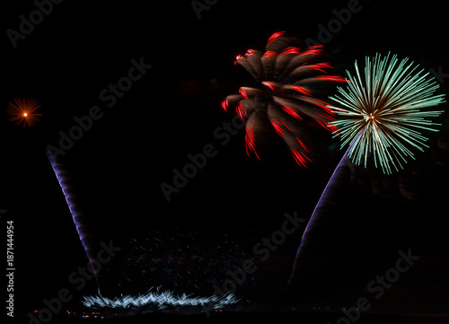 fireworks in the night sky
