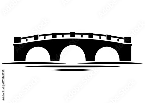 bridge vector icon on a white background
Vector black icon