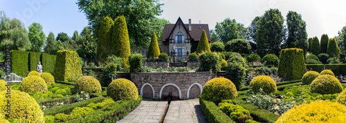 The picturesque grounds of the Orekhovno estate. Orekhovno village, Pustoshkinsky district, Pskov region, Russia