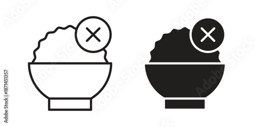 Lack of appsetite icons on white background. Line vector sign, symbol for web and mobile