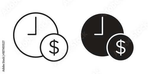 Long term investment icons on white background. Line vector sign, symbol for web and mobile