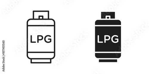 LPG icons on white background. Line vector sign, symbol for web and mobile