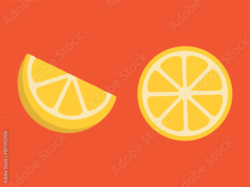 Vibrant Citrus Fruit Slices Set with Orange Lemon and Lime Gradients