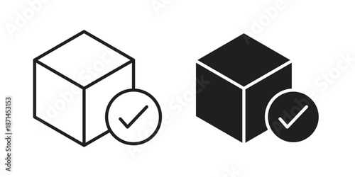 Order receive icons on white background. Line vector sign, symbol for web and mobile