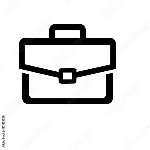 Vector icon of a briefcase, minimalist design, business symbol, professional representation