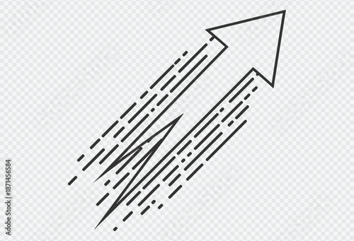 Dynamic arrow illustration representing speed and movement