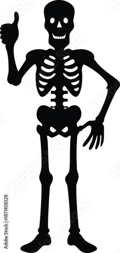 x ray of human skeleton thumbs up