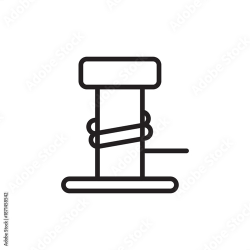 Mooring bollard icon symbolizing maritime logistics, port infrastructure, and vessel docking, representing ship security, harbor equipment, marine engineering, quay maintenance, and seafaring safety.