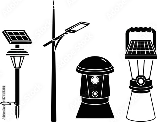solar powered street lamps and lights
