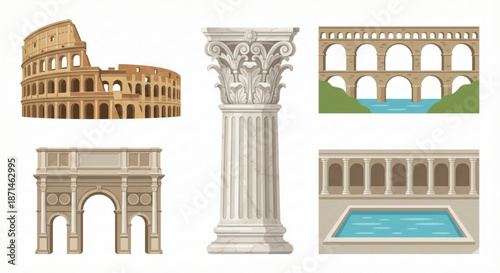 Collection of Roman Architecture and Ancient Structures