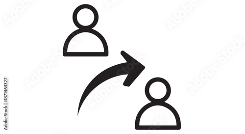 Gender Change Transformation Icon Arrow Symbol Concept Flat Design Vector Illustration for Equality Diversity and Inclusion