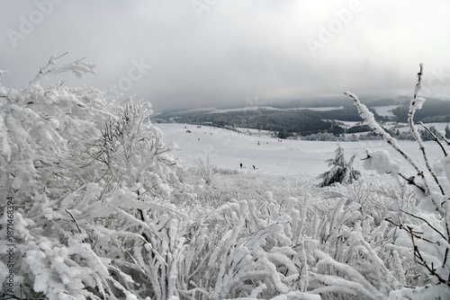 Rodeln auf der Wasserkuppe in der schönen Rhön