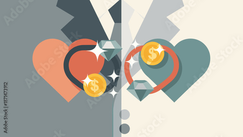 A simple, modern background with a grey tone and an orange triangle in the corner, conveying a sense of minimalism and creativity.