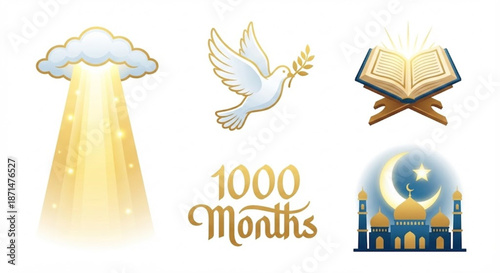 Islamic and Religious Symbols of Faith, Hope, and Knowledge