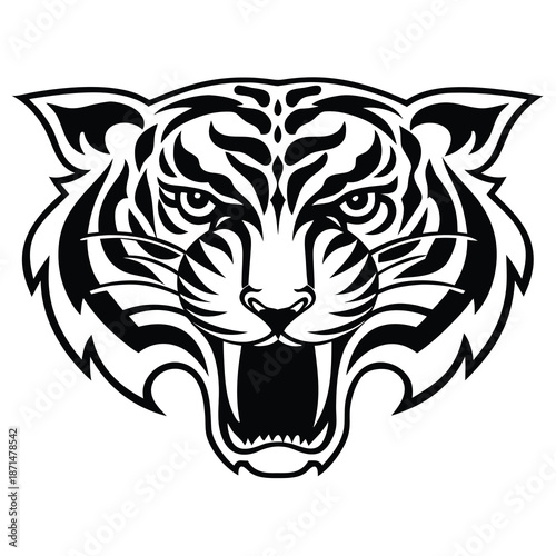 tiger head vector