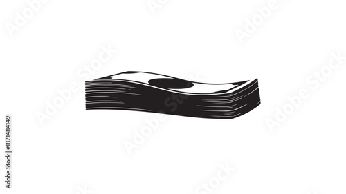 Black Vinyl Records Stacked