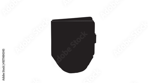 Black Holster Isolated on White Background