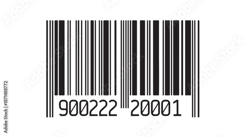 Barcode Scanner Code on White Background