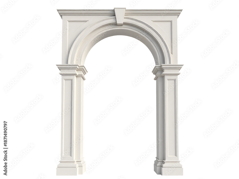 Naklejka premium A classic architectural feature with a timekeeping element