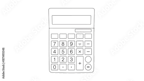 Calculator Device with Buttons and Display