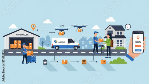 Efficient logistics and delivery process with modern technology