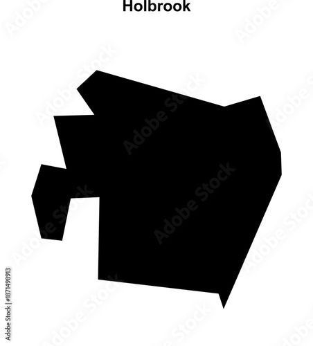 Holbrook (England) blank outline map