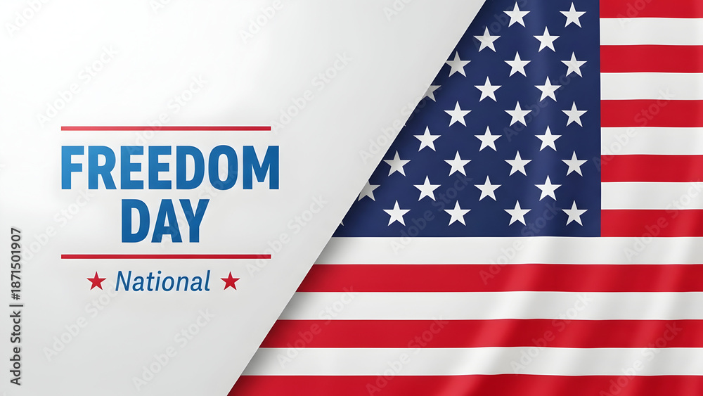 Obraz premium Celebrating national freedom day usa commemorating american liberty and freedom