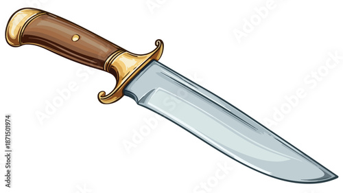 Colorful Cartoon Style Knife Clipart Vector Illustration for Designs