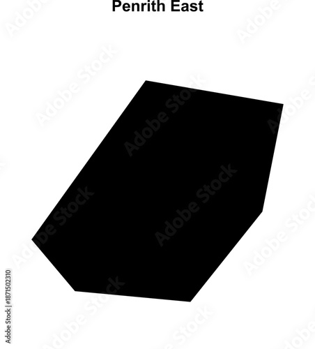 Penrith East (England) blank outline map