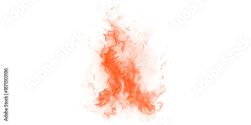 Vibrant abstract fiery smoke explosion particles on black background Dynamic red orange energy flame effect powerful