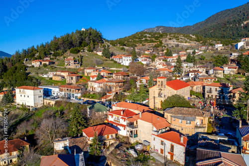 Traditional village of Goura, in Peloponnese, Greece 
