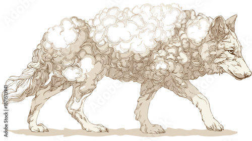 Wolf in Sheep's Clothing Vector on White Background for Design Projects